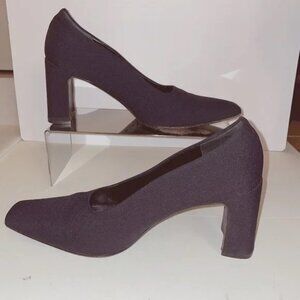 Via Spiga Black Silk Faille Women's Pumps - 8.5